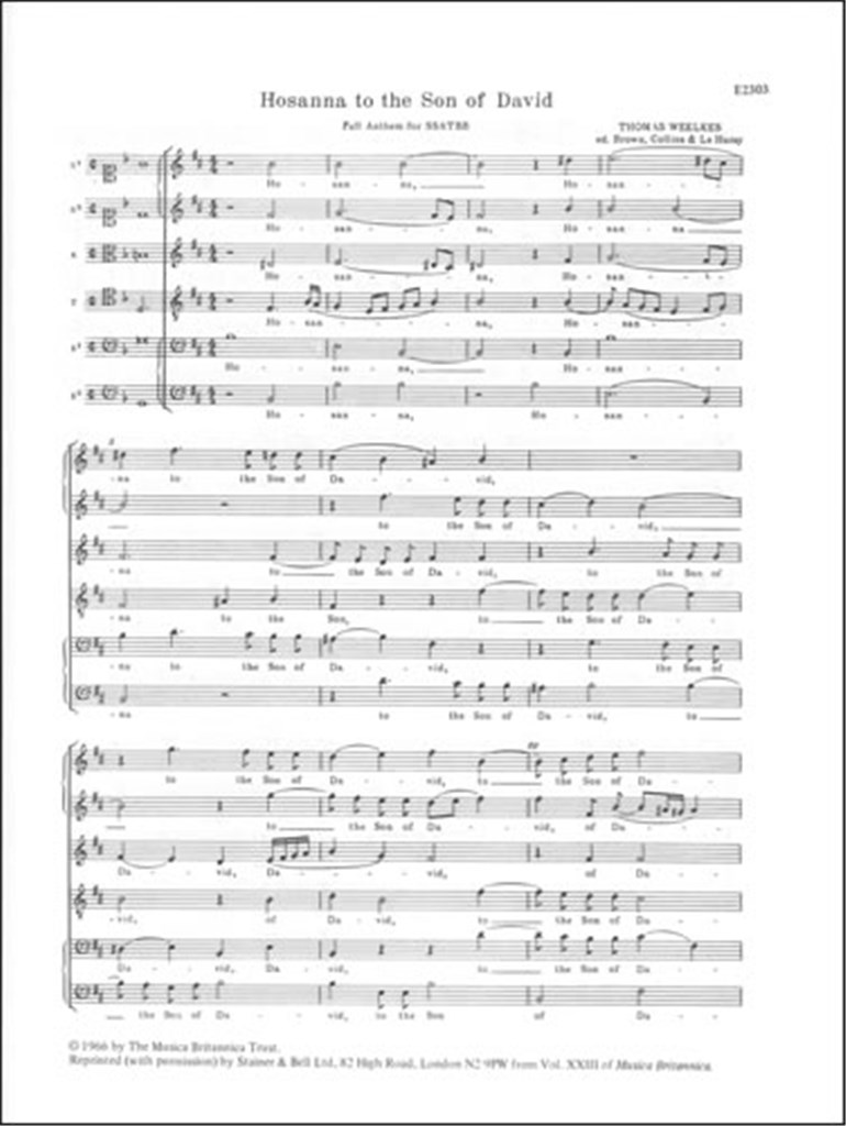 Hosanna To The Son Of David